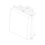 Vimar PLANA 1P 10AX 2-Way Switch, 250V, IP40, Lightable