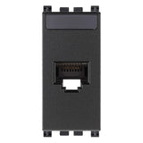 Vimar ARKÉ RJ45 Netsafe Outlet, T568A/B Universal Wiring, 8 Contacts, Tool-Free Insulation-Piercing Terminals