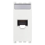 Vimar ARKÉ RJ45 Netsafe Outlet, T568A/B Universal Wiring, 8 Contacts, Tool-Free Insulation-Piercing Terminals
