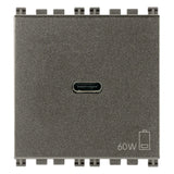 Vimar ARKÉ USB-C Supply Unit, 2 Modules, Power Delivery, 120-240V, Flush Mount