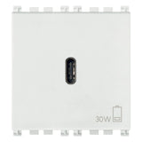 Vimar ARKÉ USB-C Supply Unit, 2 Modules, Power Delivery, 120-240V, Flush Mount