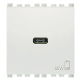 Vimar ARKÉ USB-C Supply Unit, 2 Modules, Power Delivery, 120-240V, Flush Mount