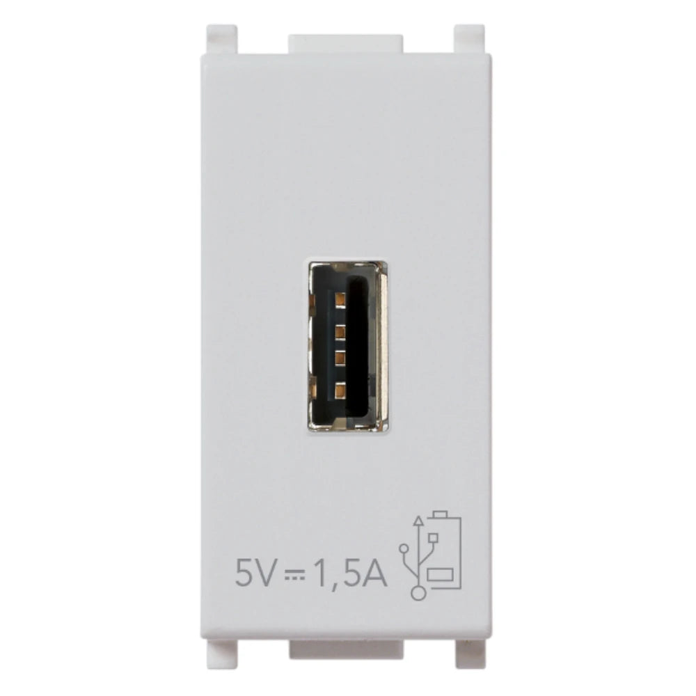 Vimar Plana 1 Module USB Power Supply Unit, 120-240V, 50/60 Hz