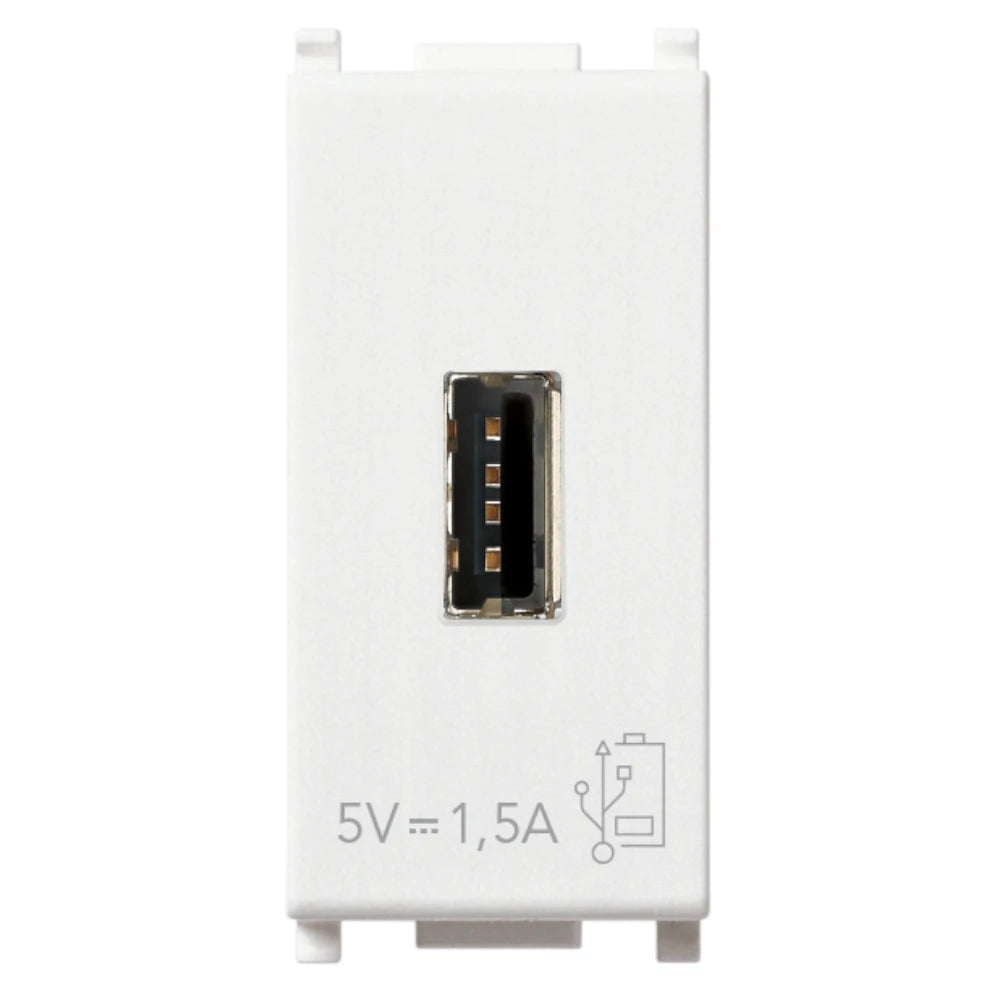 Vimar Plana 1 Module USB Power Supply Unit, 120-240V, 50/60 Hz