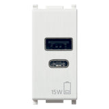 Vimar Plana 1 Module USB Power Supply Unit, 120-240V, 50/60 Hz