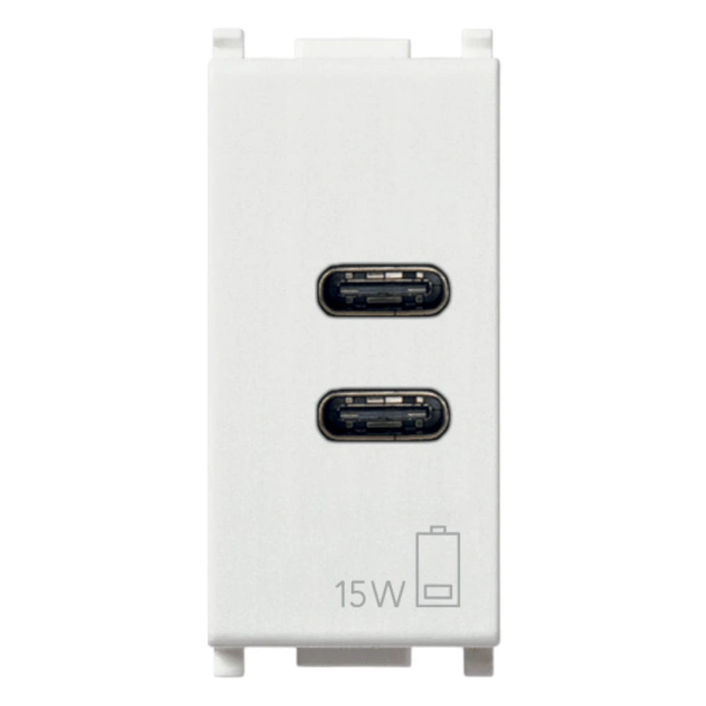 Vimar Plana 1 Module USB Power Supply Unit, 120-240V, 50/60 Hz