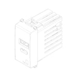 Vimar Plana 1 Module USB Power Supply Unit, 120-240V, 50/60 Hz