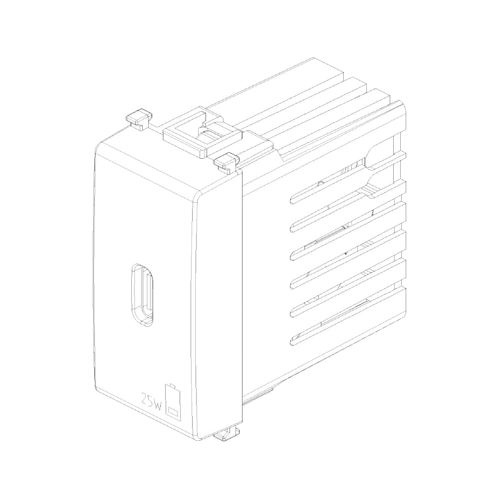 Vimar Plana 1 Module USB Power Supply Unit, 120-240V, 50/60 Hz