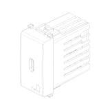 Vimar Plana 1 Module USB Power Supply Unit, 120-240V, 50/60 Hz