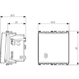 Vimar ARKÉ 1P 20AX 1-Way Switch, 250V, IP40, Flush Mount