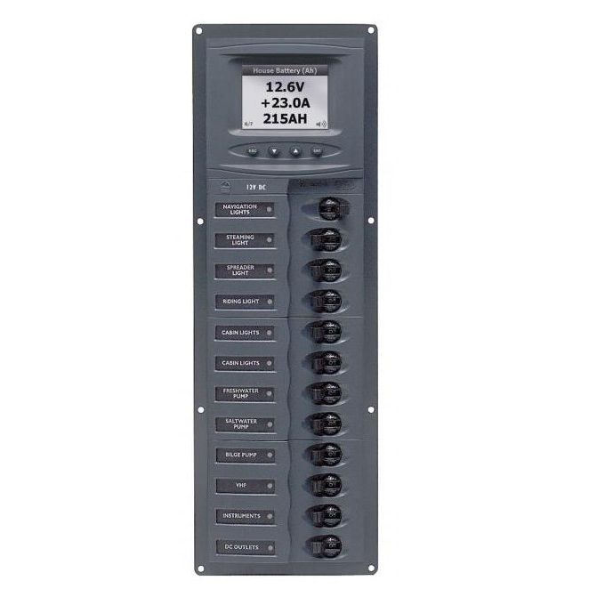 BEP Marine - 902V-DCSM 12 Way DC Circuit Breaker Panel