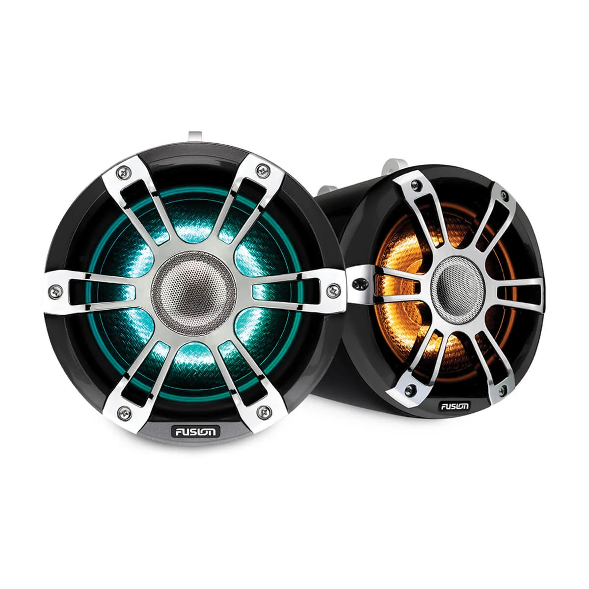 Fusion - SG-FLT772SPC 7.7" Tower Speaker - Chrome, With CRGBW Lighting