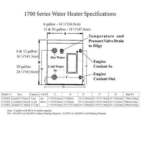 Raritan - Water Heater 120 VAC