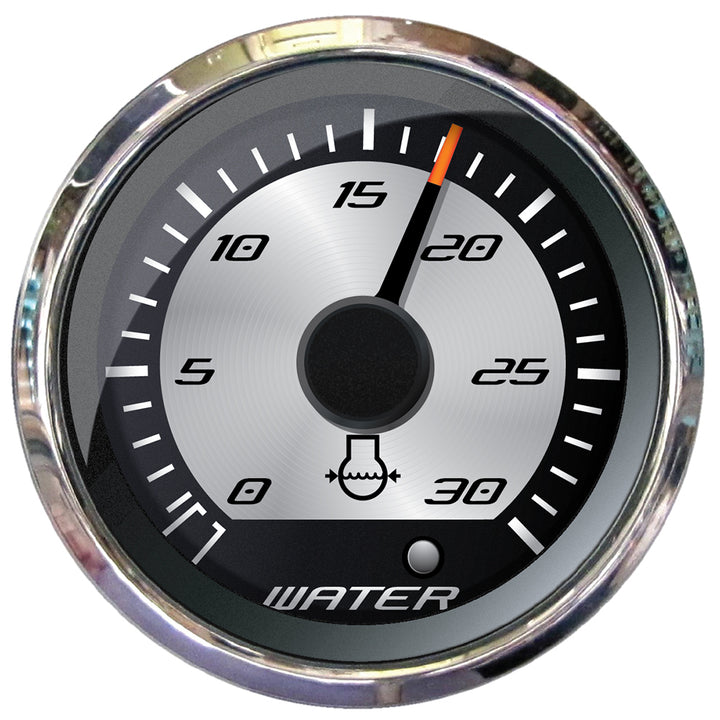 Faria Platinum 2" Water Pressure Gauge - 30 PSI 22023