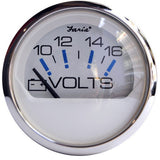 Faria Chesapeake White SS 2" Voltmeter (10-16 VDC) 13805