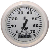 Faria Dress White 4" Tachometer w/Systemcheck Indicator - 7000 RPM (Gas) (Johnson / Evinrude Outboard) 33150