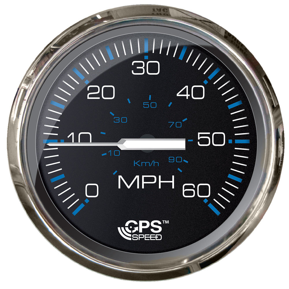 Faria Chesapeake Black 4" Studded Speedometer - 60MPH (GPS) 33749