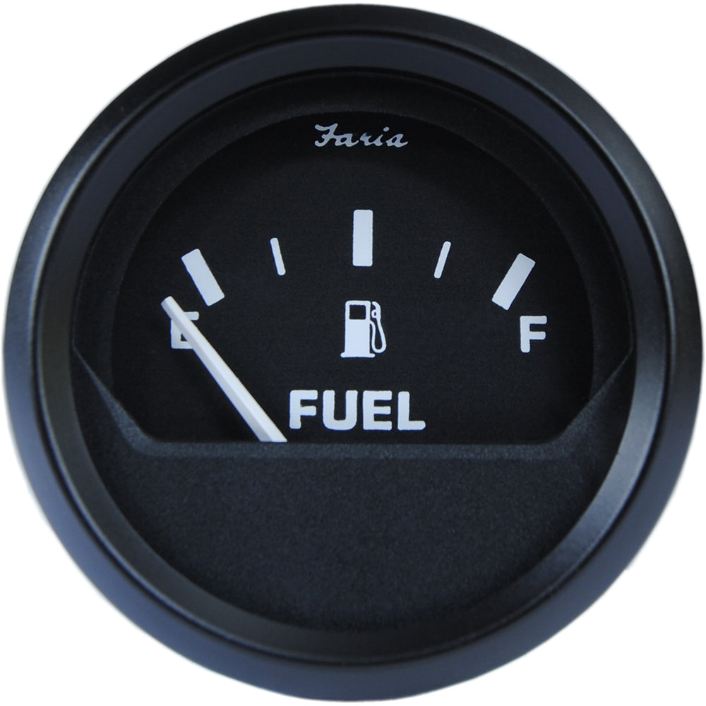 Faria Euro Black 2" Fuel Level Gauge - Metric 12802
