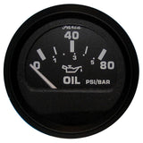 Faria Euro Black 2" Oil Pressure Gauge (80 PSI) 12803