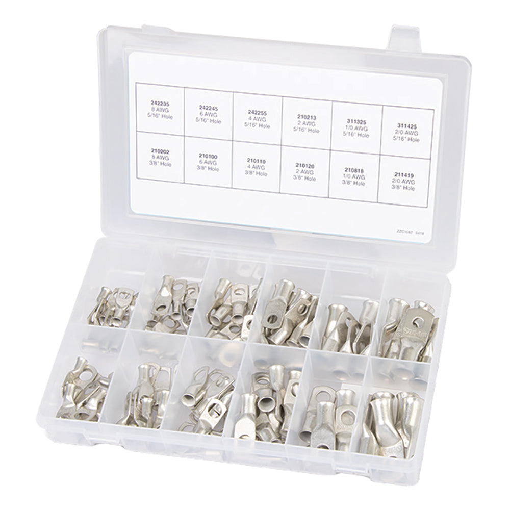 Ancor 100pc Tinned Copper Lug Kit 255101
