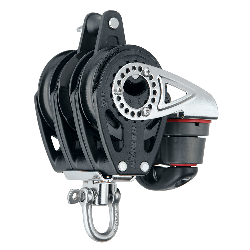 Harken 57mm Triple Carbo Block - Swivel, Becket, Cam Cleat 2141