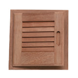 Whitecap Teak Louvered Door & Frame - Left Hand - 12" x 12" 60721