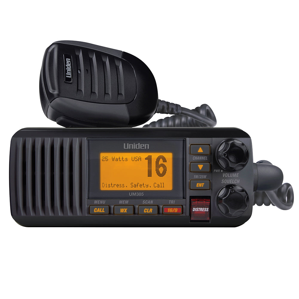 Uniden UM385BK Black VHF Class D DSC 25 Watt UM385BK