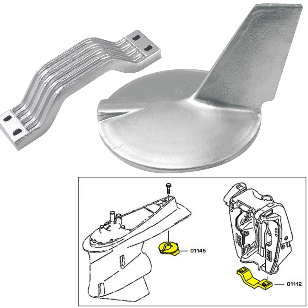 Tecnoseal Anode Kit w/Hardware - Yamaha 200-300HP Hi-Performance - Zinc 21106