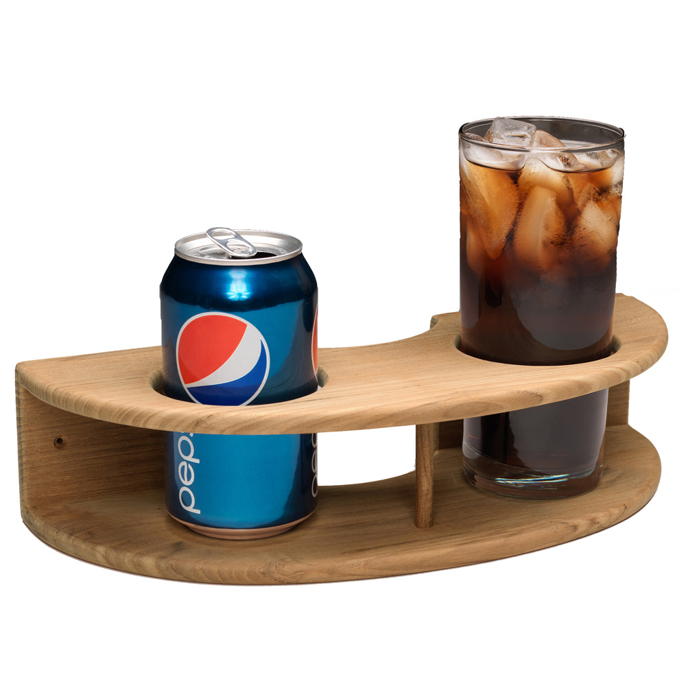 Whitecap Teak Curved Two-Drink Rack 63218