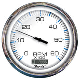 Faria Chesapeake White SS 5" Tachometer w/Digital Hourmeter - 6000 RPM (Gas) (Inboard) 33863
