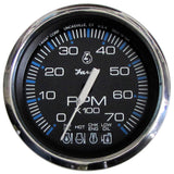 Faria Chesapeake Black SS 4" Tachometer w/Systemcheck Indicator - 7000 RPM (Gas) f/ Johnson / Evinrude Outboard 33750