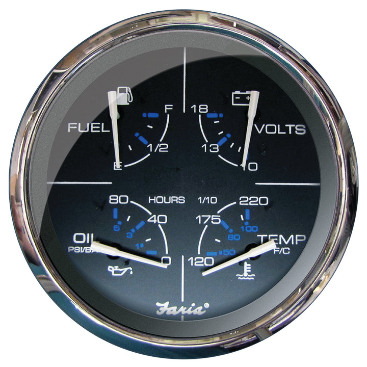 Faria Chesapeake Black 5" Multifunction Gauge 33762