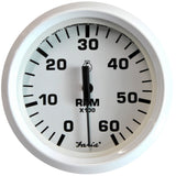 Faria Dress White 4" Tachometer - 6000 RPM (Gas) (Inboard & I/O) 33103