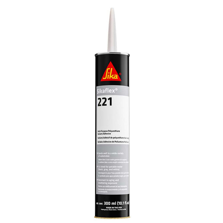 Sika Sikaflex® 221 Multi-Purpose Polyurethane Sealant/Adhesive - 10.3oz (300ml) Cartridge - Black 90893
