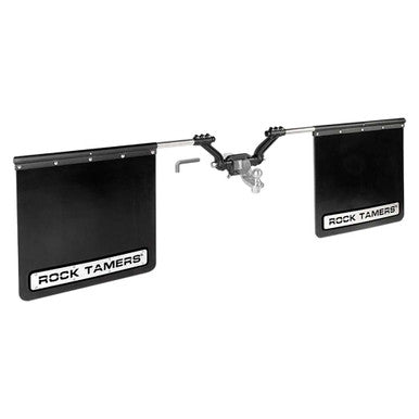 ROCK TAMERS 3" Hub Mudflap System - Matte Black/Stainless 00112