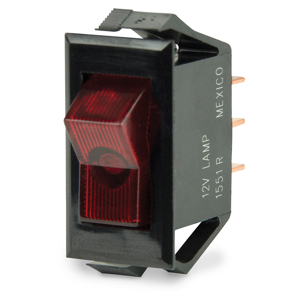 BEP Illuminated SPST Rocker Switch - Red LED - 12V - OFF/ON 1001705