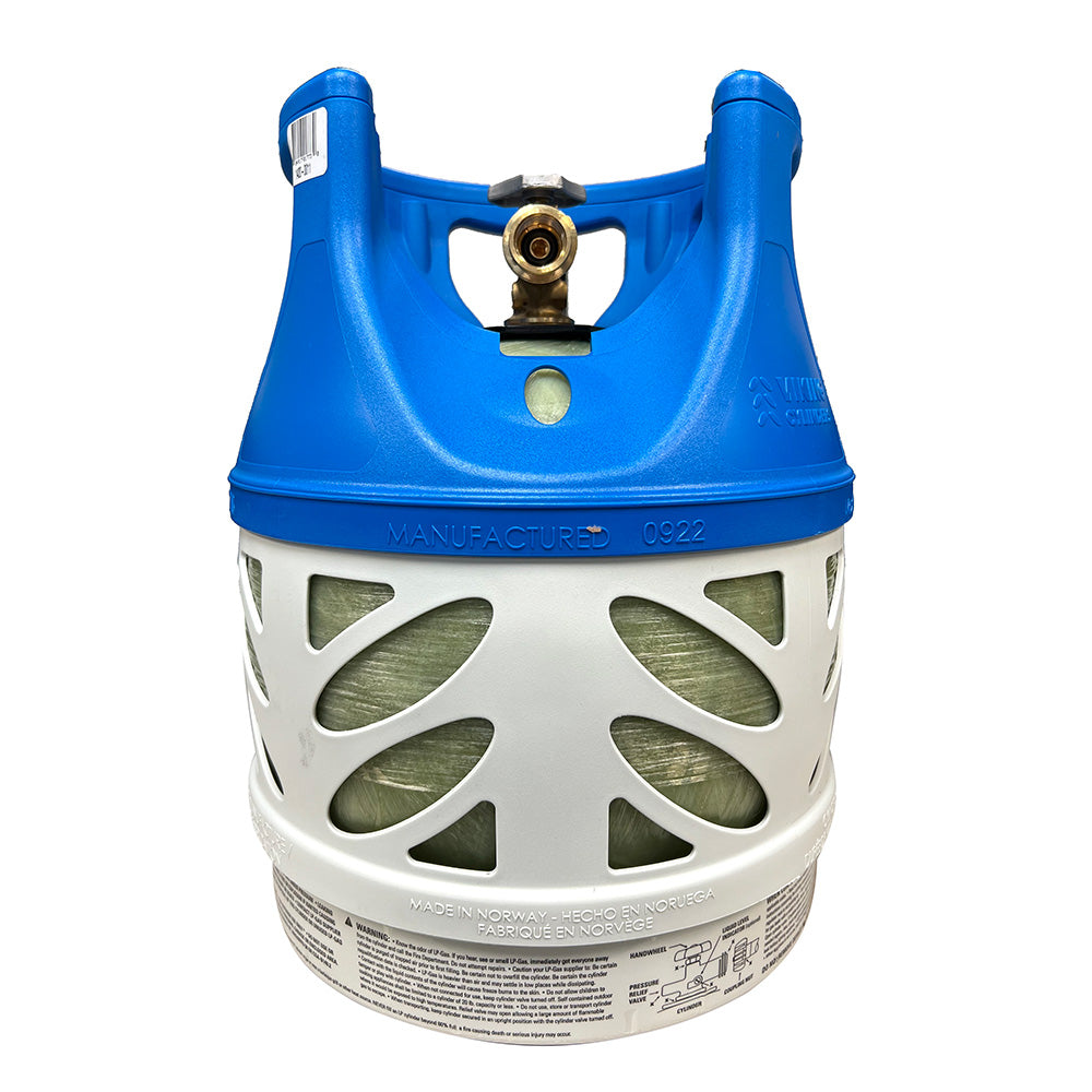 Viking Cylinders 11lb Vertical Fiberglass Composite LPG Cylinder w/Type 1 Valve - OPD, DOT, TC Approved 1420-0011