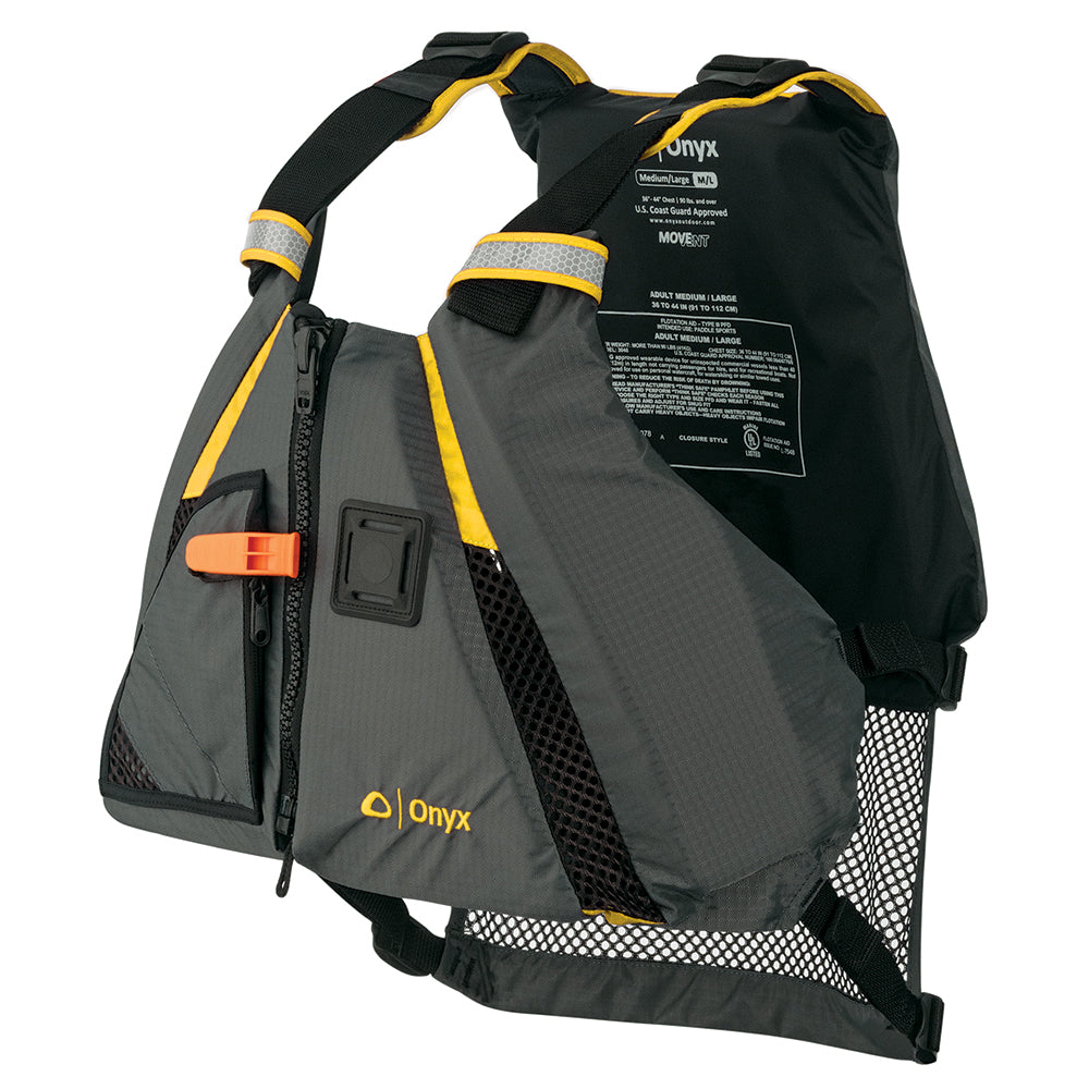 Onyx Movement Dynamic Paddle Sports Vest - Yellow/Grey - M/L 122200-300-040-18
