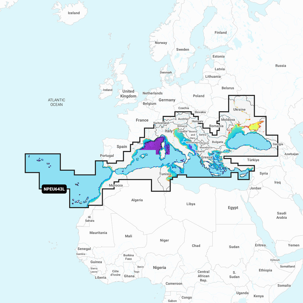 Navionics NPEU643L - Mediterranean & Black Sea - Navionics Platinum+ 010-C1351-40