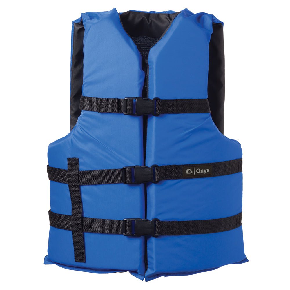 Onyx Nylon General Purpose Life Jacket - Adult Universal - Blue 103000-500-004-12