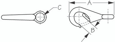 Sea Dog Marine Stainless Steel Fast Eye Boat Snap - Size 3 (146123-1)