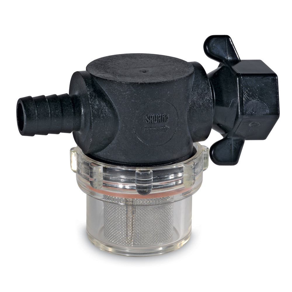 Shurflo by Pentair Swivel Nut Strainer - 1/2" Barb Inlet - Clear Bowl 255-325