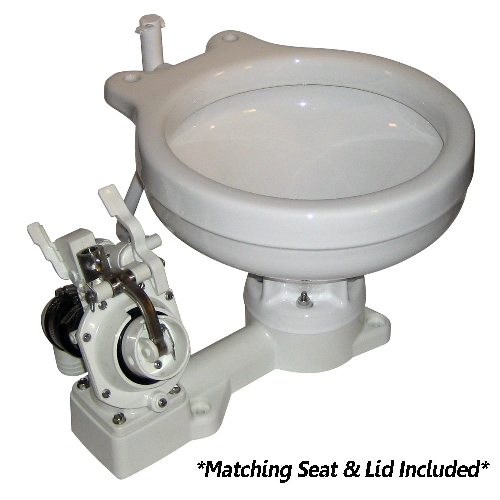 Raritan Fresh Head - Fresh Water Flush - Manual - Marine Size - Left Hand Operation 25M00L