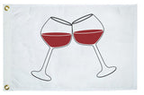 Taylormade 12X18 Wine Glasses Flag (5118)