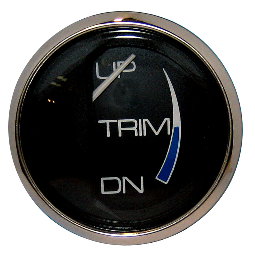 Faria Chesapeake Black 2" Trim Gauge (Mercury / Mariner / Mercruiser / Volvo DP / Yamaha '01 and newer) 13707