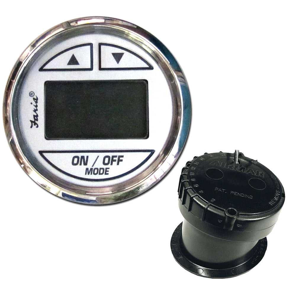 Faria Chesapeake White SS 2" Depth Sounder w/In-Hull Transducer 13851