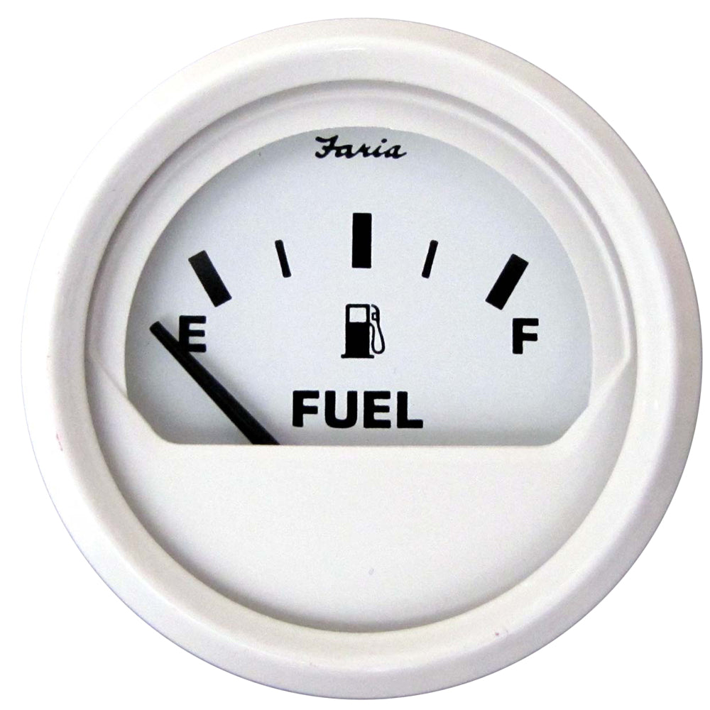 Faria Dress White 2" Fuel Level Gauge (E-1/2-F) 13101