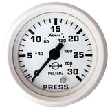 Faria Dress White 2" Water Pressure Gauge (30 PSI) 13108