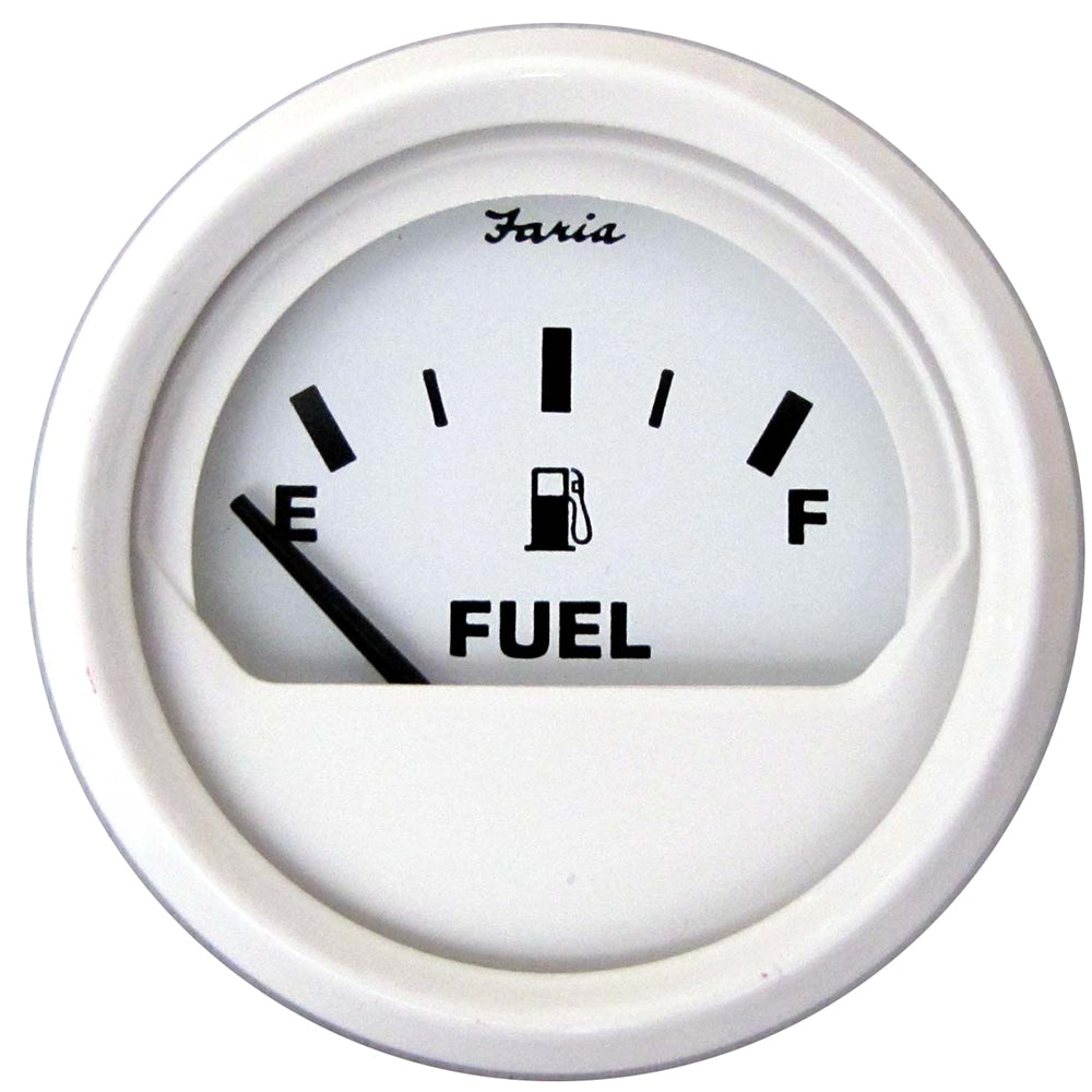 Faria Dress White 2" Fuel Level Gauge (Metric) 13117