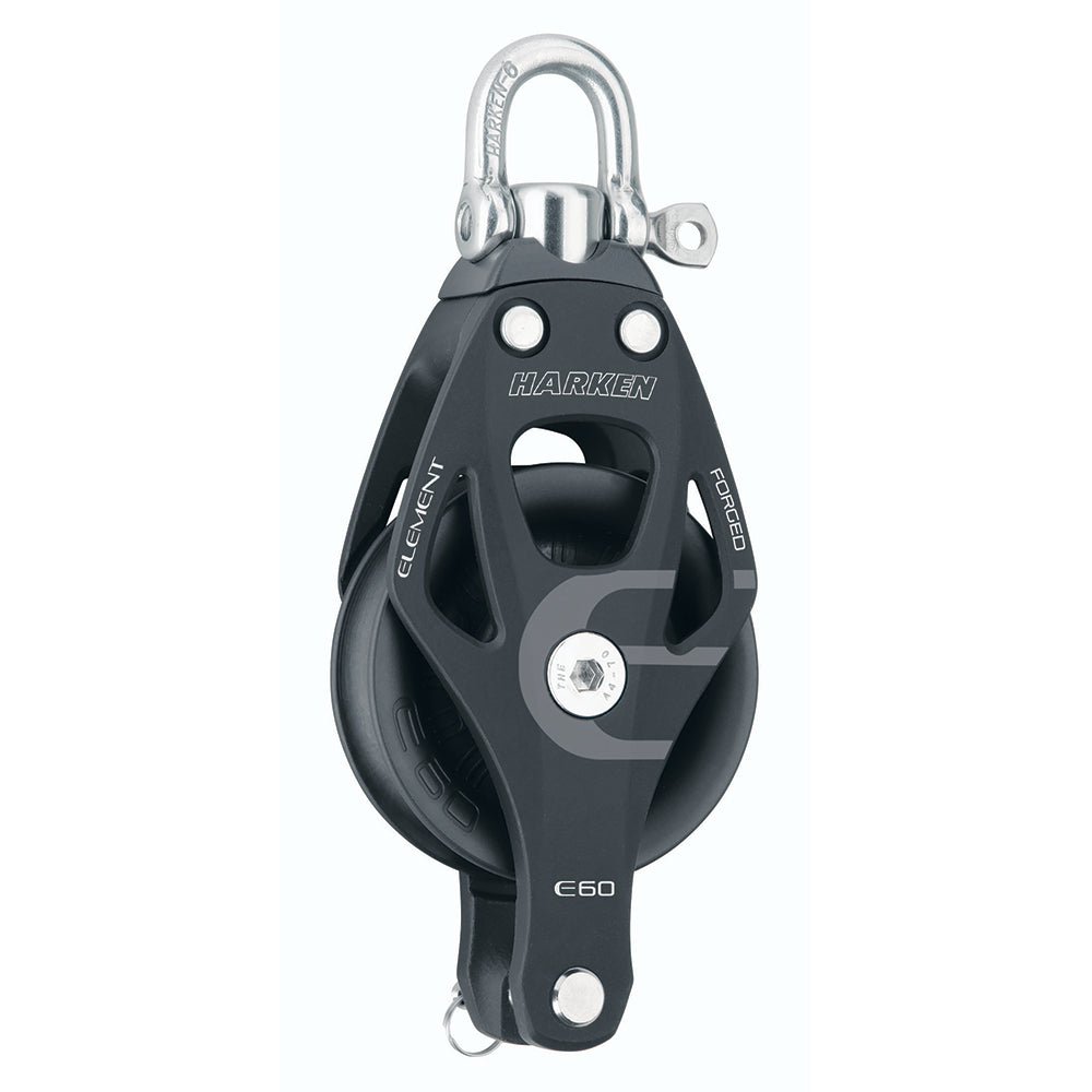 Harken 60mm Single Aluminum Element Block w/Swivel & Becket 6261